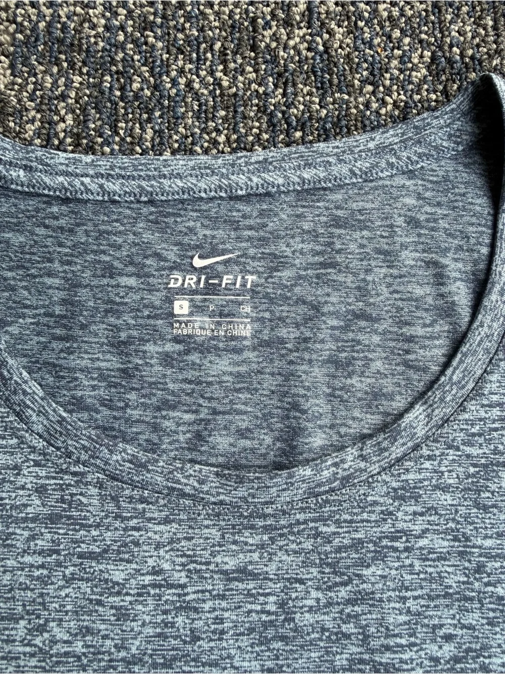 Nike Women's Heather Blue Dri-FIT Scoop Neck Tee